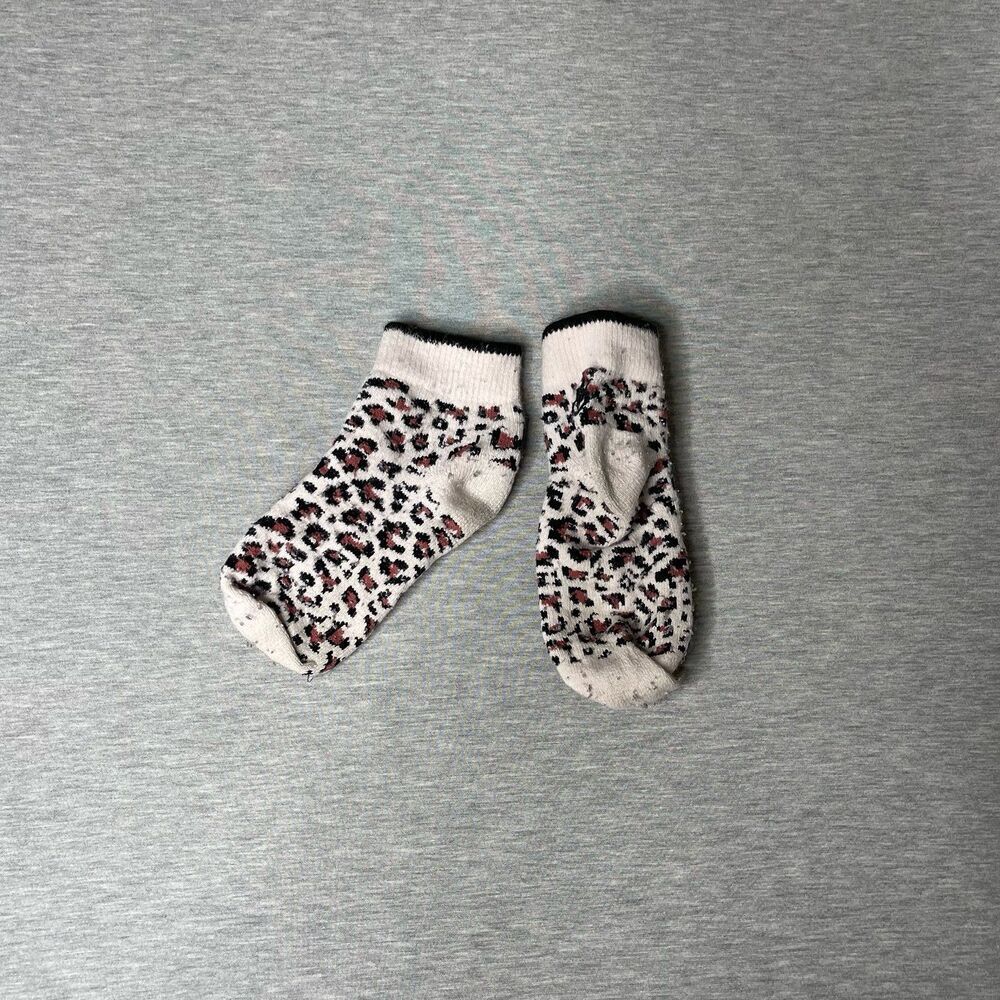 Victoria’s Secret Knit Logo Cheetah Print Ankle Socks